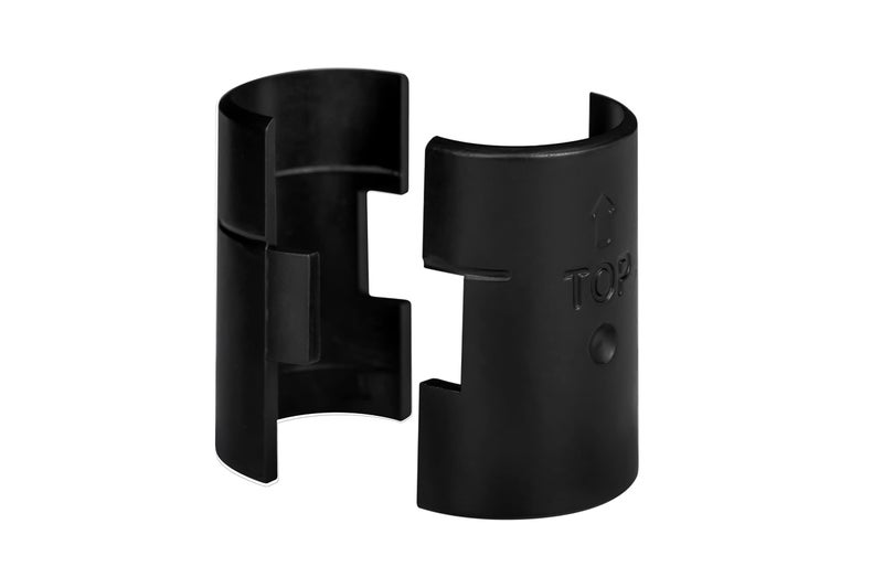 DuraSteel Wire Shelving Shelf Lock Clips / Shelving Sleeves - Fits with Thunder Group, Alera, Honey Can Do, Eagle, Regency, Metro and more - For 1" Post, Plastic, Black, Pack of 8 Pcs - Image 1